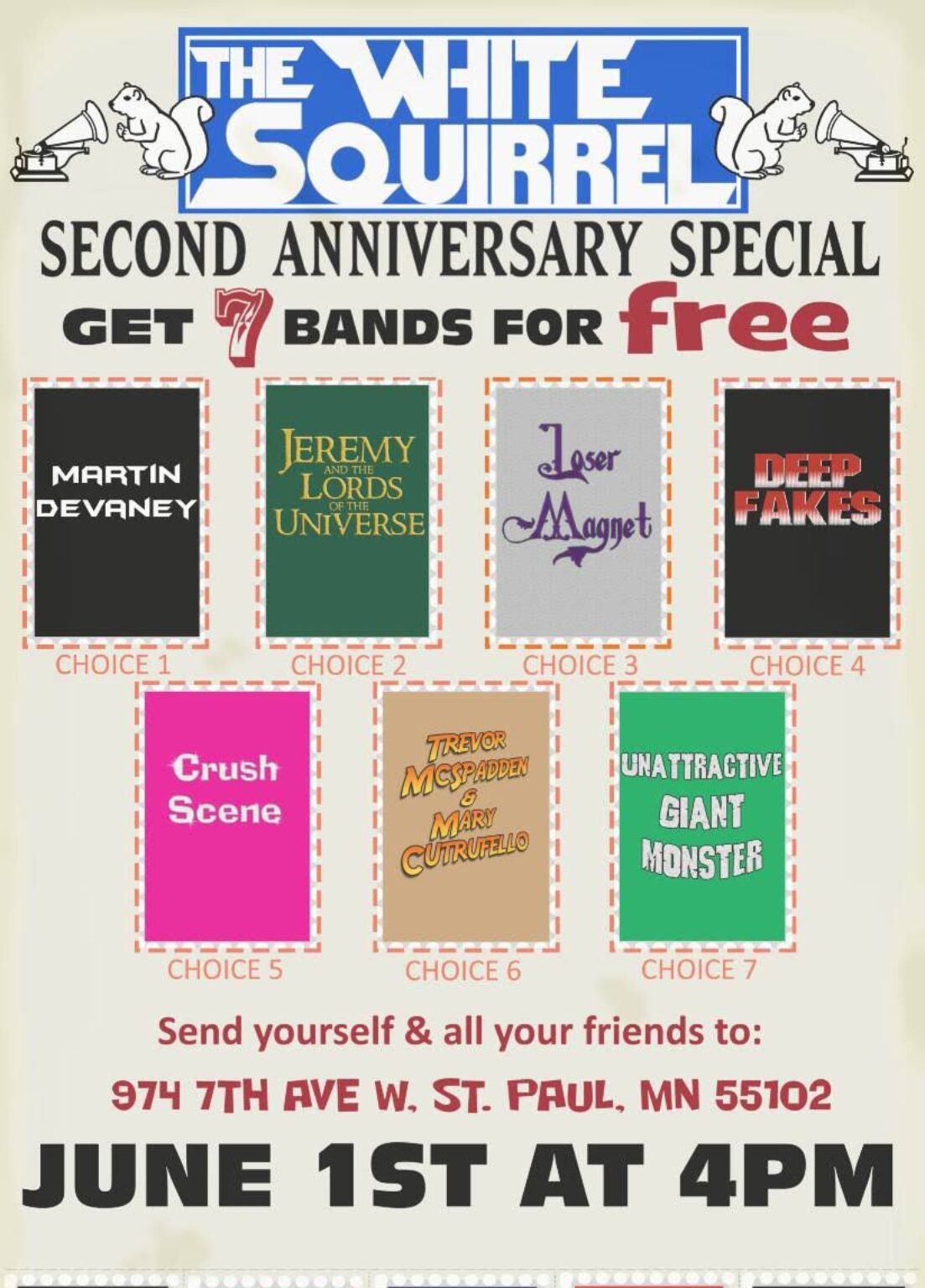 Archives Events The White Squirrel Bar